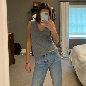 Club Monaco Heather Grey Muscle Tee